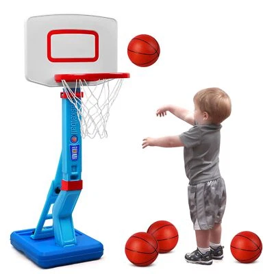 Kinder Basketballkorb Outdoor Indoor mit Ständer Höhenverstellbarer 70-138cm ... - Bild 1 von 4