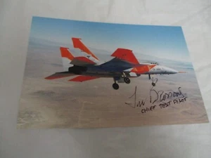 Foto firmada por piloto de pruebas IRVING BURROWS 4x6 F-15 autógrafo - Imagen 1 de 1