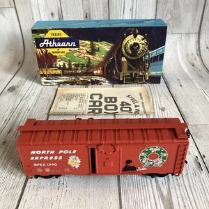Athearn North Pole Express Christmas 40’ Specialty Box Car 897 HO Scale Red 1990 - Picture 1 of 17