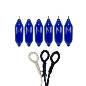 6 x HURRICANE Bootskotflügel: meerblau PM04 - KOSTENLOSES SEIL + AUFGEBLASEN - Bild 1 von 2