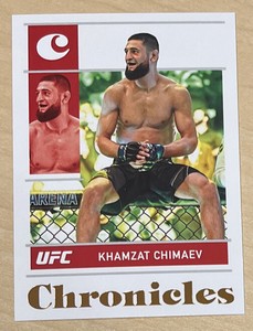 2022 Panini Chronicles UFC Khamzat Chimaev BRONZE FOIL SP! #8 Undefeated!