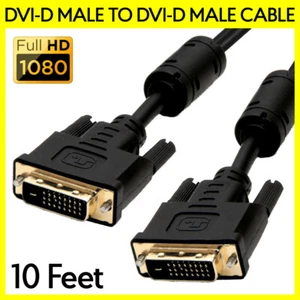 DVI Cable 10 Feet DVI-D Male to Male Monitor Cord for PC Projector Display LCD - Picture 1 of 4