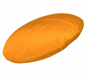 mo96n Lt.Orange Plain Shimmer Velvet Style Round Shape Cushion Cover Custom Size - Picture 1 of 6