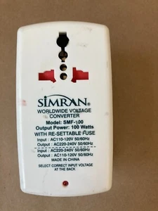 Simran SMF-100, Worldwide Voltage Converter, 100 Watts - Picture 1 of 1