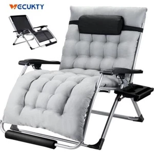 Oversized Zero Gravity Chair Outdoor Patio Folding Lounge Recliner XXL 33IN - Picture 1 of 8