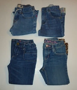 Lot of (4) pairs Girl's GAP Denim Jeans Pants Capris - size 4 - Picture 1 of 13