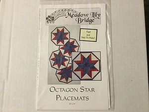 Trapunta Tovagliette PRATO PONTE GIGLIO stella ottagonale tovagliette nuove  - Foto 1 di 2