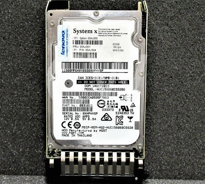 IBM 00AJ301 00AJ300 00AJ304 600GB 15K RPM 6Gb/s 2.5" SAS SERVER HDD Hard Drive - Image 1 of 2