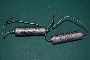 Sprague Vitamin Q .068 uF 600 Vdc Audio Tone Paper/Oil Capacitor Tested Pair - Picture 1 of 3