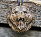  Bear Pendant Wooden Wildlife Animal Necklace