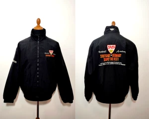 Vintage VfB Stuttgart Adidas Jacket 1993 Sz.S Black Men's Bomber Jersey Academy - Picture 1 of 13