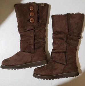 Skechers Keepsakes FREEZING POINT 48820 Chocolate Lined Warm Boots Womens Size 6 - Picture 1 of 5
