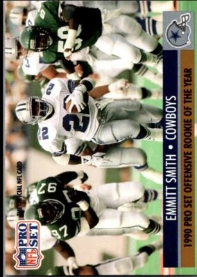 1992 Pro Set Power Emmitt Smith Dallas Cowboys #22 - Image 1 of 2