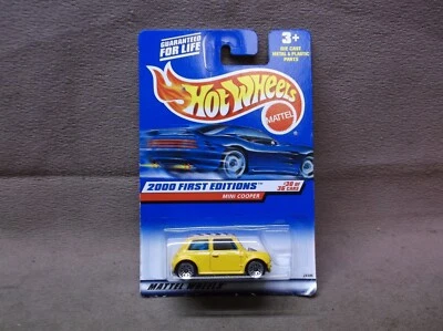 HOT WHEELS 2000 #90 #30 FE YELLOW AUSTIN MINI COOPER JDM FAST FURIOUS MICROCAR - Image 1 of 3