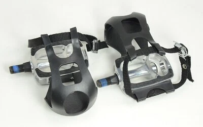 Pedales de bicicleta con clips para puntera - Eje de rosca extendida 7/8" de longitud - Muy raros - Nuevos Foto 1 de 4
