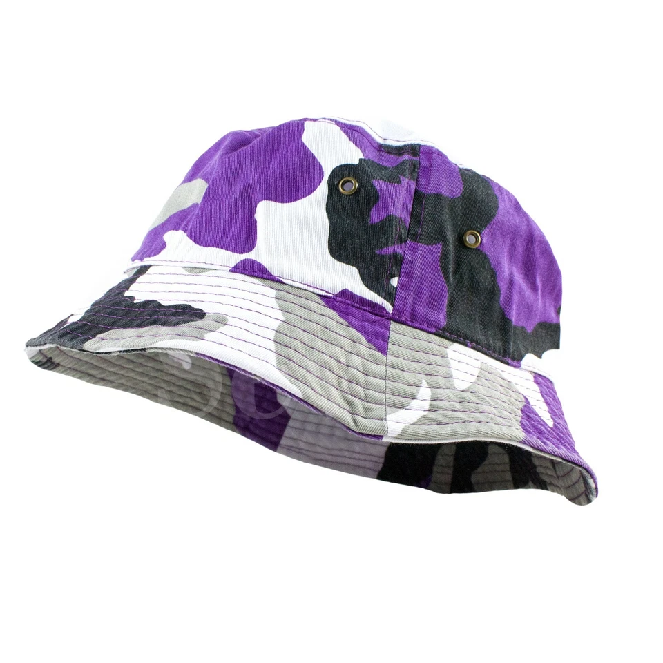 Bucket Hat Cap Cotton Fishing Boonie Brim visor Sun Safari Summer Men Camping - Image 1 of 3
