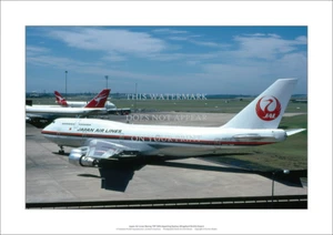 Japan Air Lines Boeing 747-346 A2 Art Print – Depart Sydney – 59 x 42 cm Poster - Imagen 1 de 3
