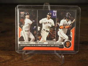 Buster Posey Kris Bryant Crawford 2021 TOPPS NOW Card 937 Red Parallel 9/10 - Picture 1 of 2
