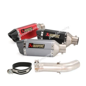 For BMW C650 Sport 2016-2020 Mid Exhaust Link Pipe Slip On 310mm Muffler Escape - Picture 1 of 12