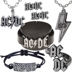 Alchemy England AC/DC Logo Pendants Rings Earrings Leather Wrist Strap Bracelet - Picture 1 of 15