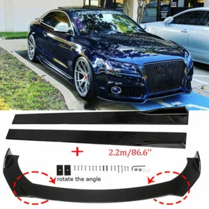 Für Audi A3 A4 A5 A6 A7 Q3 Q5 Q7 Frontschürze Spoiler Bodykit + Seitenschweller - Bild 1 von 10