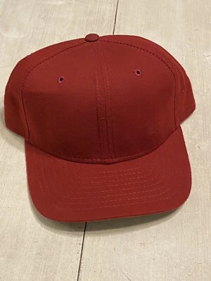VINTAGE DEADSTOCK BLANK NEW ERA Sz. 7  1/8 SCARLET FITTED HAT Clean! - Image 1 of 4