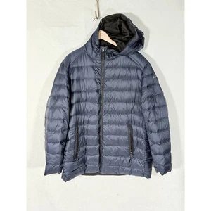 Tumi pax Mens Packable Down Puffer Jacket Reversible Coat Hooded lightweight - Picture 1 of 7