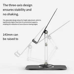 shooting live phone desktop Holder foldable rotatable height-adjustable support - Picture 1 of 8