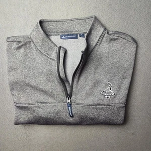 Adidas Quarter Zip Pullover Mens XL Heather Gray Pinehurst 1895 Embroidered Golf - Picture 1 of 12