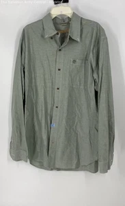 Timberland Mens Green Cotton Regular Fit Long Sleeve Button-Up Shirt Size XL - Picture 1 of 6