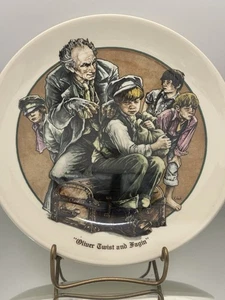 1980 Wedgewood Charles Dickens "Oliver Twist and Fagin" 9" Teller #800 - Bild 1 von 2