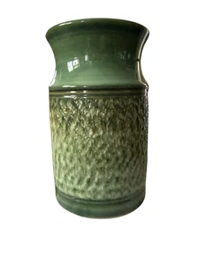 1970s Green Glazed Denby Braken Vase - Picture 1 of 4