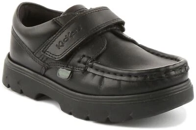 KICKERS Bebés Carter Ajustable Gancho y Lazo Tira en Negro Talla UK 8-12 - Imagen 1 de 4