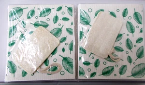 2- 10 PACK Swedish Dish Cloths for Kitchen + 1 SCRUBBER 10 Reusable Quick Drying - Picture 1 of 7
