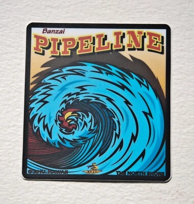 EPICSURFBREAKS BANZAI PIPELINE NORTH SHORE SURF SURFER SURFING VINYL STICKER DECAL 2.75"x 3"