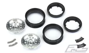 NEW Pro-Line Rock Shooter 1.9 Alum Internal Bead-Loc Wheels F/R FREE US SHIP - Picture 1 of 5