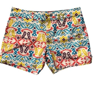 Tommy Hilfiger Mujer 8 Pantalones Cortos Chinos Aztecas 5" Entrepierna Algodón Bolsillos Foto 1 de 4