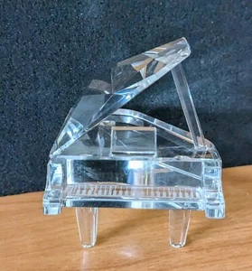 Vintage Crystal Grand Piano Figurine: 4X3X4" - Picture 1 of 7