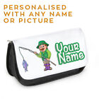 Personalised Fishing Pencil Case DS Case Clutch Make Up bag Christmas gift