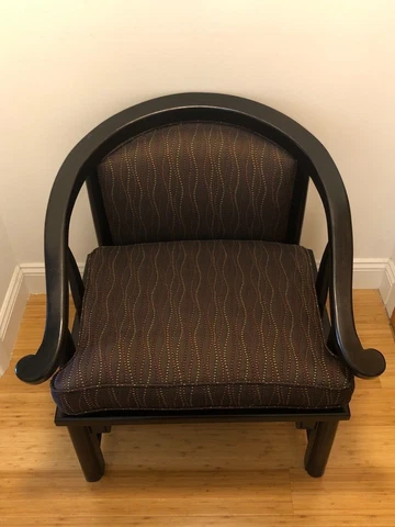 MCM James Mont Style Ming Horseshoe Style Lounge Club Chair LOCAL P/U ONLY! Cover