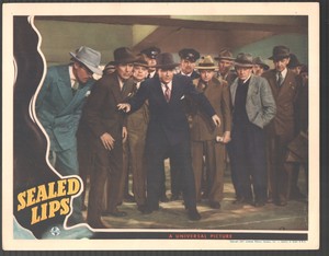 Sealed Lips 11"x14" Lobby Card William Gargan John Litel Film-Noir