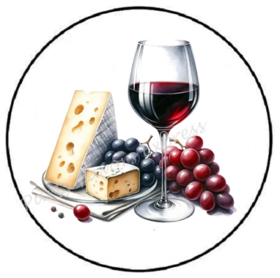 PARTY FAVORS EXPRESS WINE AND CHEESE ENVELOPE SEALS LABELS STICKERS PARTY FAVORS