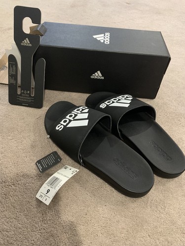 Adidas Adilette Comfort Sandalo Uomo 9 M Nero Nero Bianco CBY96