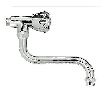 RUBINETTO A VITE LAVELLO A PARETE OTTONE CROMATO 1/2M PZ 2 - Immagine 1 di 1