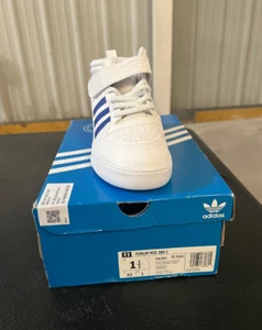 Zapatilla deportiva Adidas Originals Forum Mid 360, blanca/equipo azul real/blanca, 1,5 unidades de EE. UU. - Imagen 1 de 5