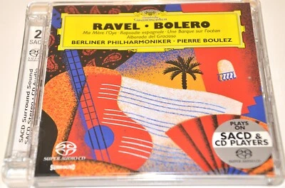 DEUTSCHE GRAMMOPHON - RAVEL BOLERO / MA MERE L'OYE, BOULEZ SACD HYBRID  2CD SET - Image 1 of 4