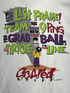 VTG Delta USA Made T-Shirt XL Single Stitch Scared Stiff Bowling 1995 Changes - Picture 1 of 17