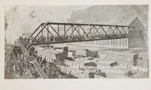 Postal Ferrocarril Pie Puente Mediodía Hora Renovo Pennsylvania Años 1910 - Imagen 1 de 3