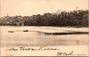 Postal de colección Appleton Wisconsin WI River Scene Lawrence University 1905 Tuck - Imagen 1 de 2