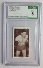 1938 CHURCHMAN'S Boxing Personalities #3 MAX BAER CSG 6 EX-NM Green Label
